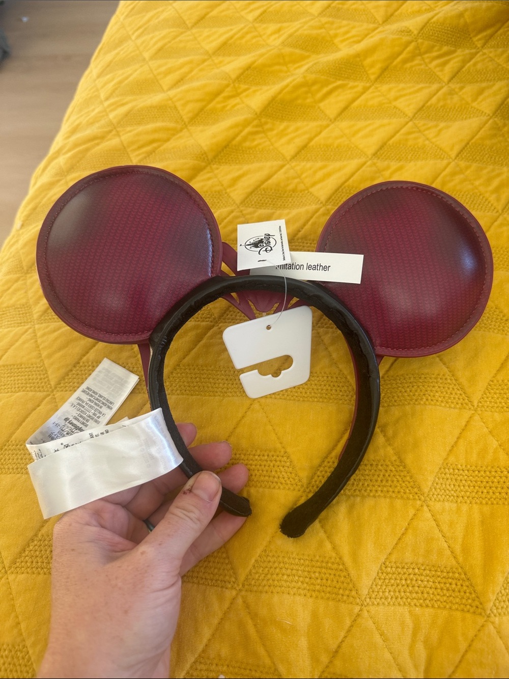 Scarlet witch Marvel Burgundy and Black Mouse Ear Headband - Picture 6 of 8
